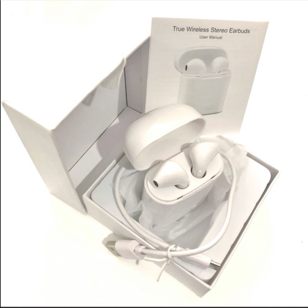 NEW! Ear Buds i7S - TWS Wireless White Headphones - Bluetooth for all devices